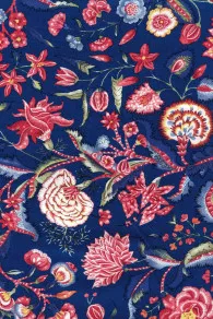 Tissu Indienne Au Mètre Fond Bleu Marine N°03