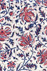 Tissu Indienne Au Mètre Fond Crème N°10