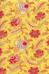 Tissu Indienne Au Mètre Fond Jaune N°14