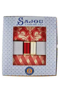 Tissus Coton Damas Rouge Et Fils Boîte Cadeau