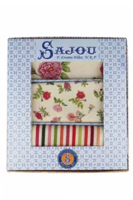 Tissus Roses Joséphine 3 Coupons Boîte Cadeau