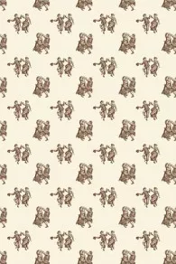 Toile De Jouy Marron Au Mètre Abreuvoir 2