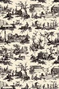 Toile De Jouy Noire Au Mètre Travaux