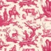 Toile De Jouy Rose Au Mètre Plaisirs Campagne