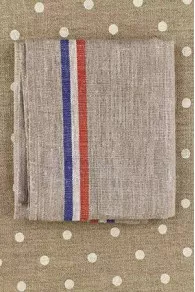Torchon Lin Rustique Bande Bleu Blanc Rouge 3 Torchon Lin Rustique Bande Bleu Blanc Rouge – Image 3