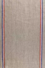 Torchon Lin Rustique Bande Bleu Blanc Rouge