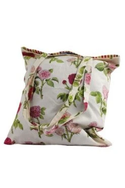 Tote Bag Tissus Roses De Joséphine Et Rayures
