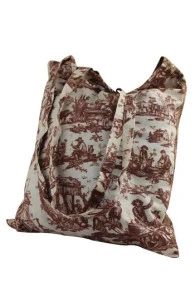 Tote Bag Toile De Jouy Abreuvoir Marron